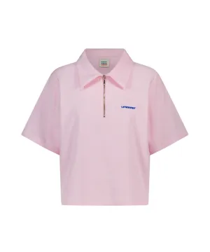 LE SONNET Terry Zip-Up T - Pink