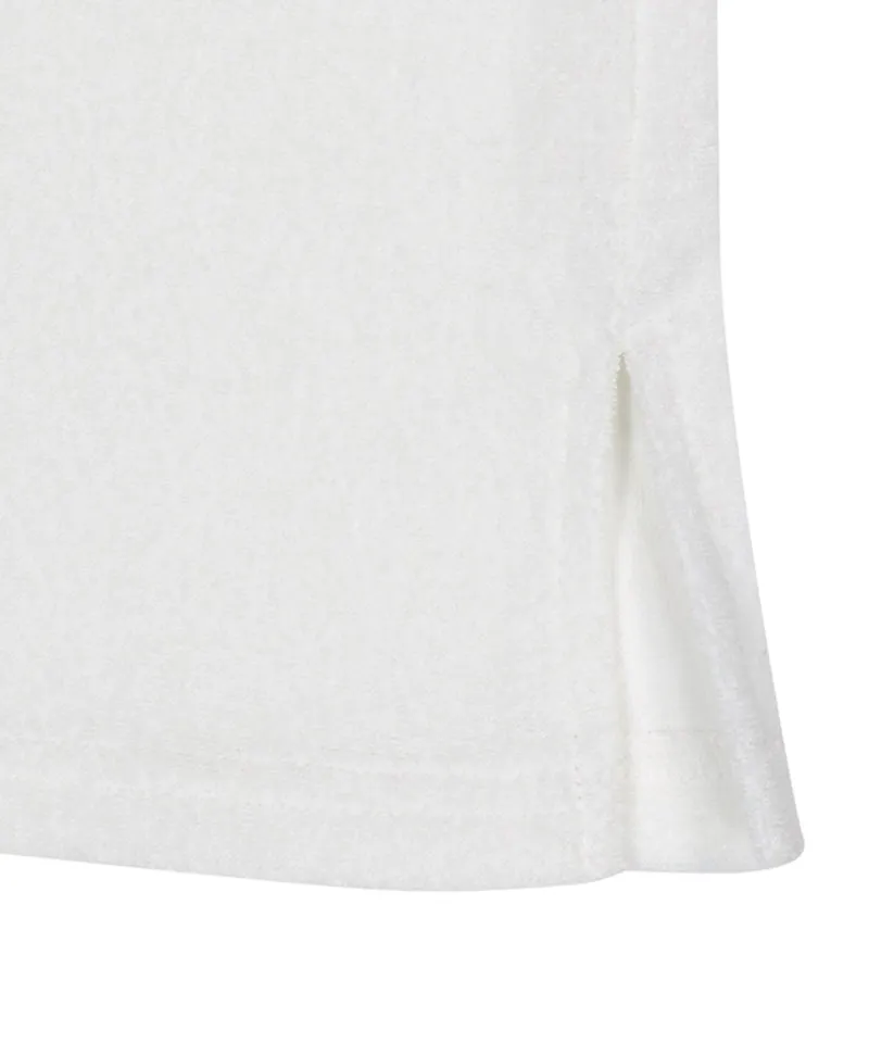 LE SONNET Terry Zip-Up T - White