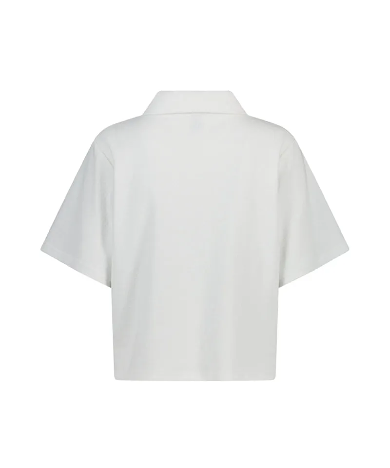 LE SONNET Terry Zip-Up T - White