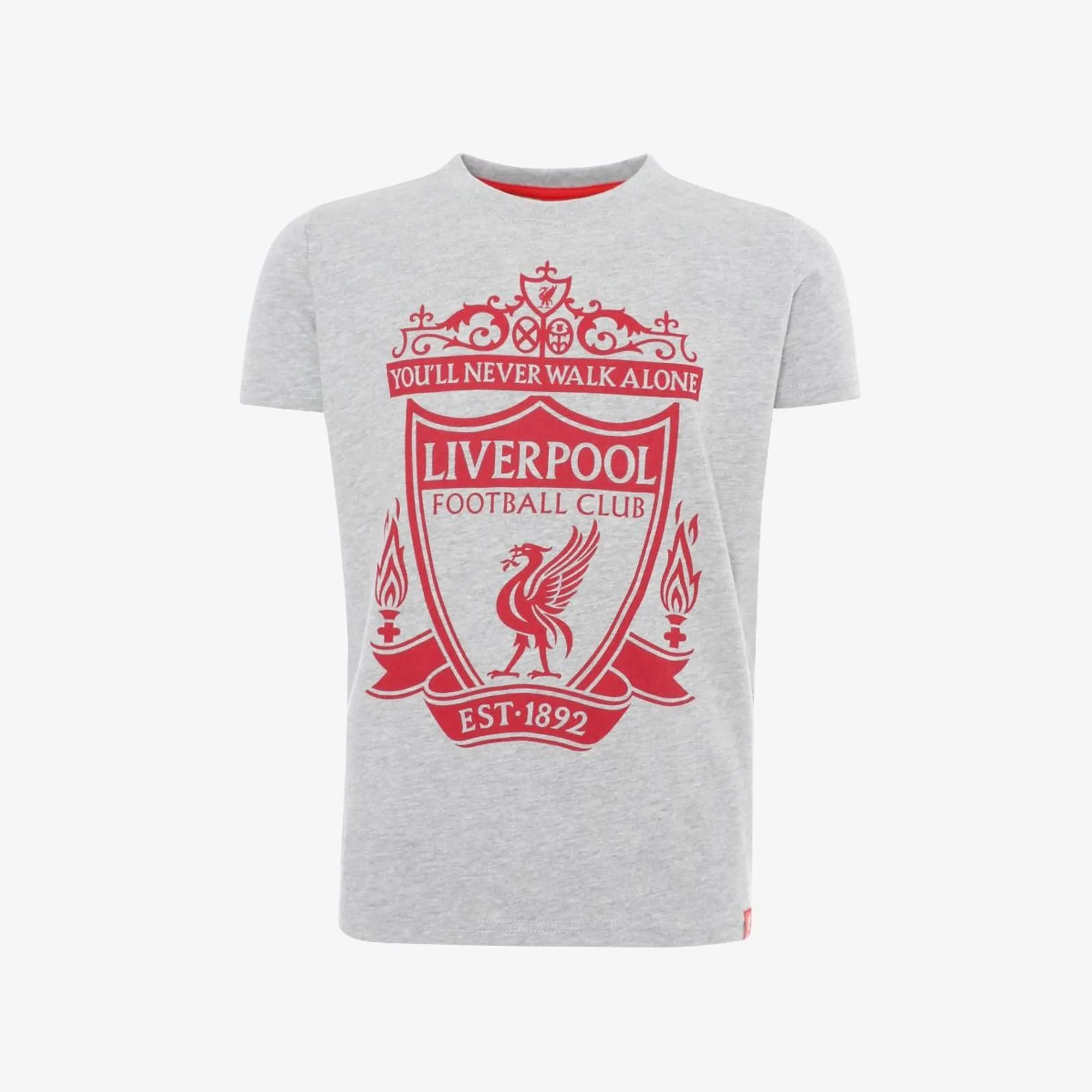 LFC Junior Grey Marl Crest Tee