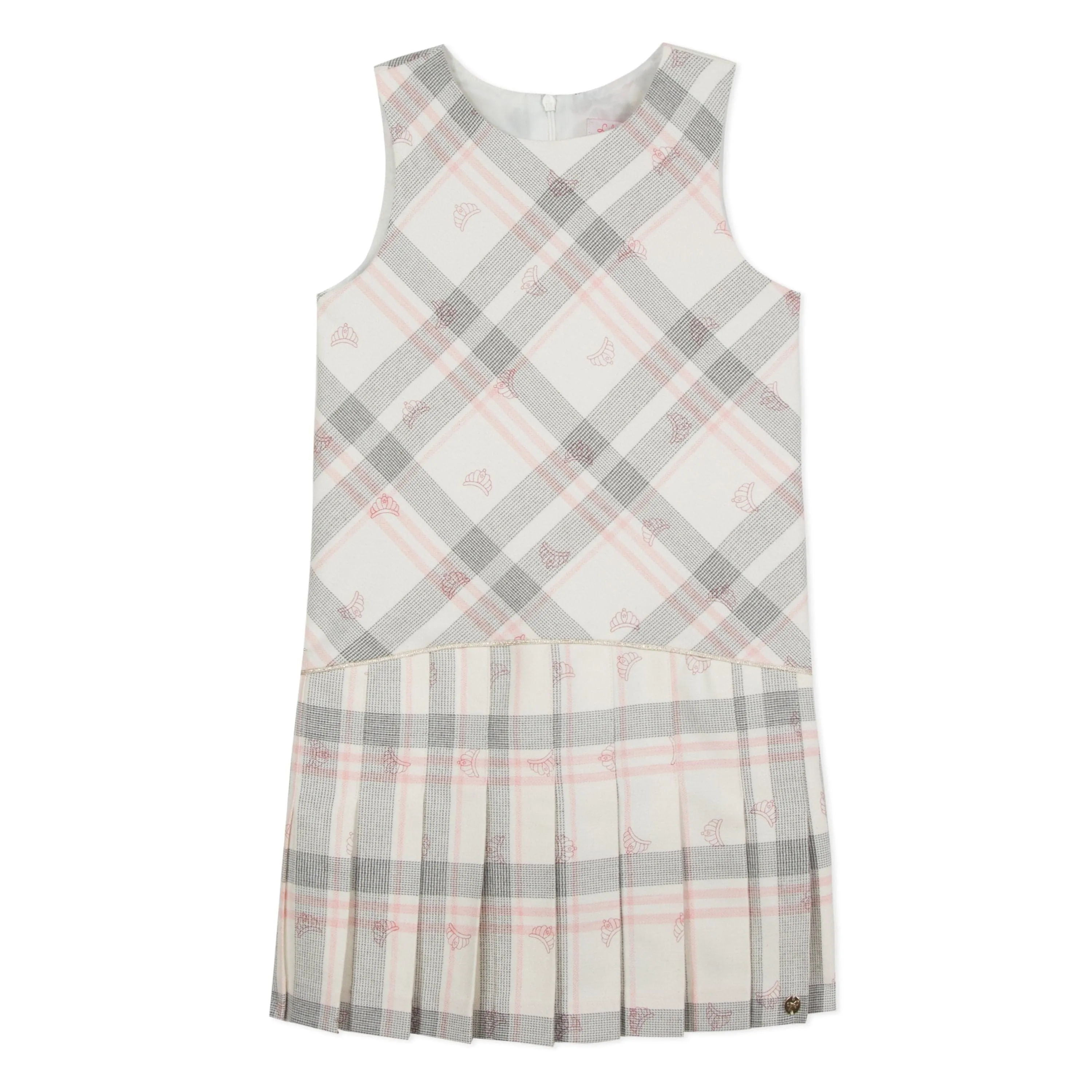 Lili Gaufrette Tartan 'Crown' Dress