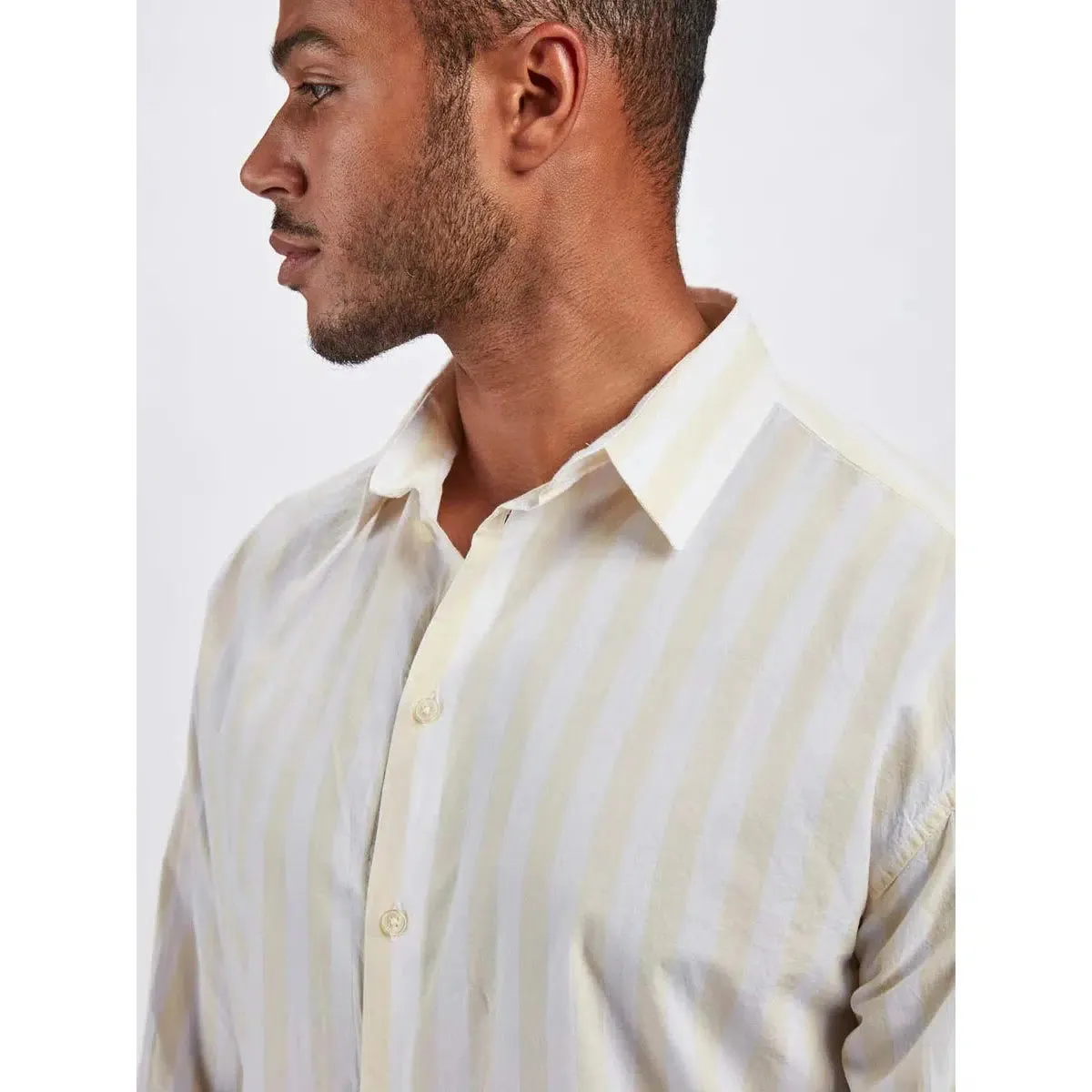 LINEN STRIPED LS SHIRT
