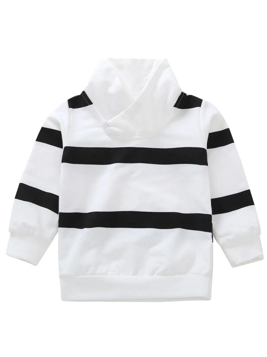 Little Boy Striped T-shirt Red Pants Set