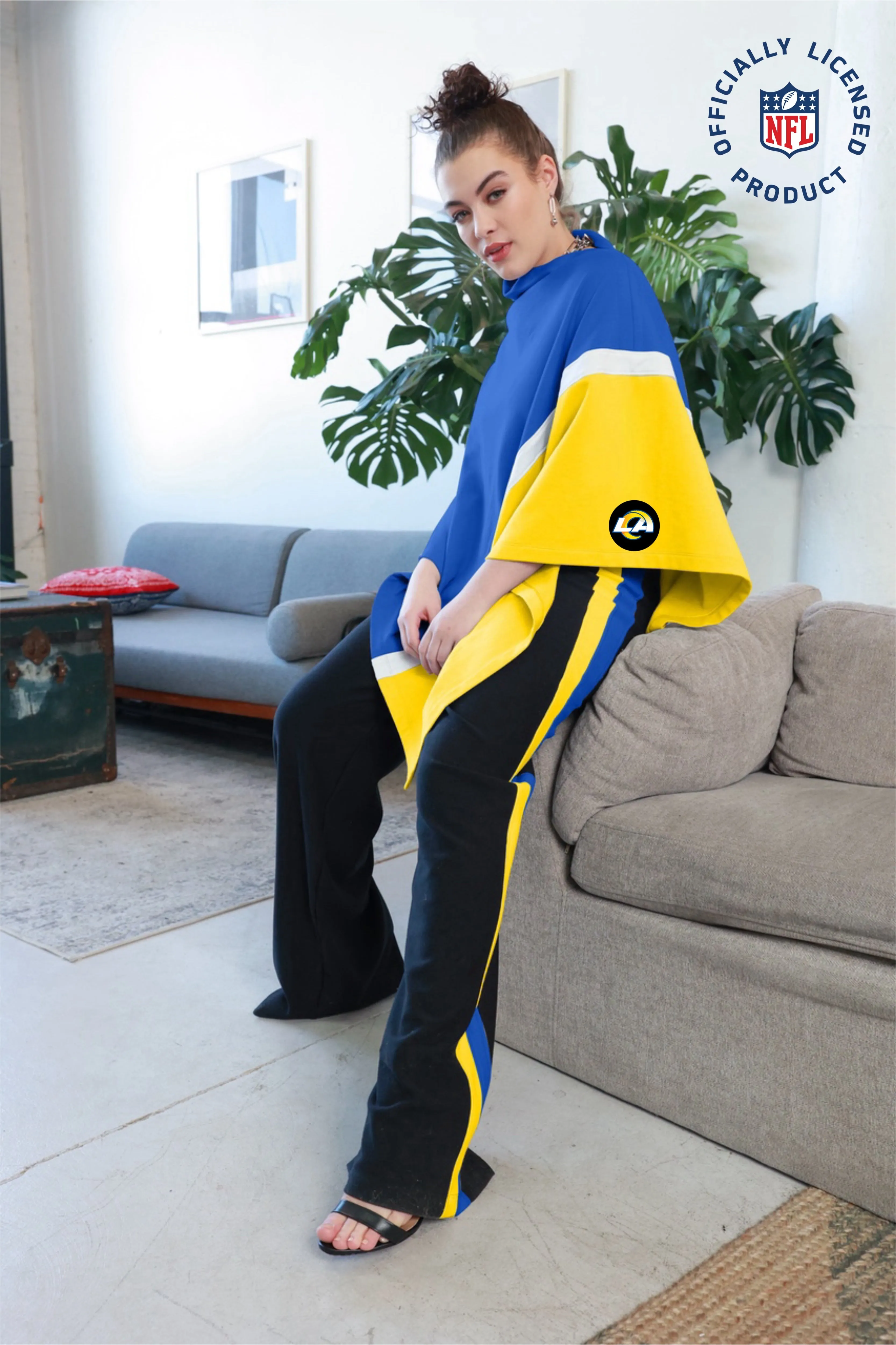 Los Angeles Rams Striped Wide Leg Pant