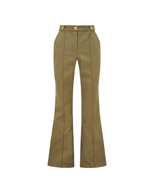 LoveShackFancy | Costella Tailored Pant | Olive