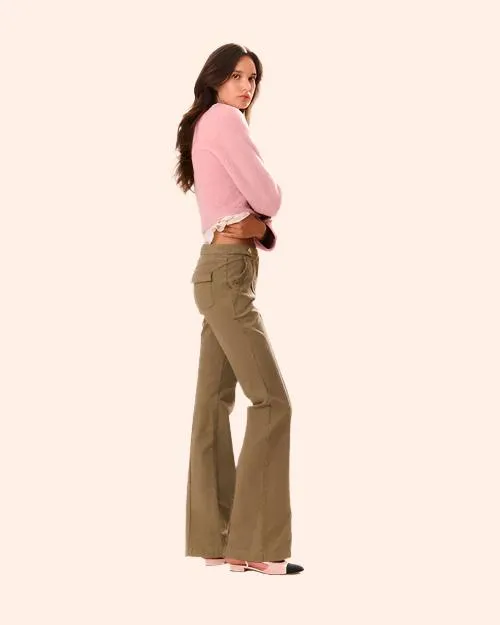 LoveShackFancy | Costella Tailored Pant | Olive