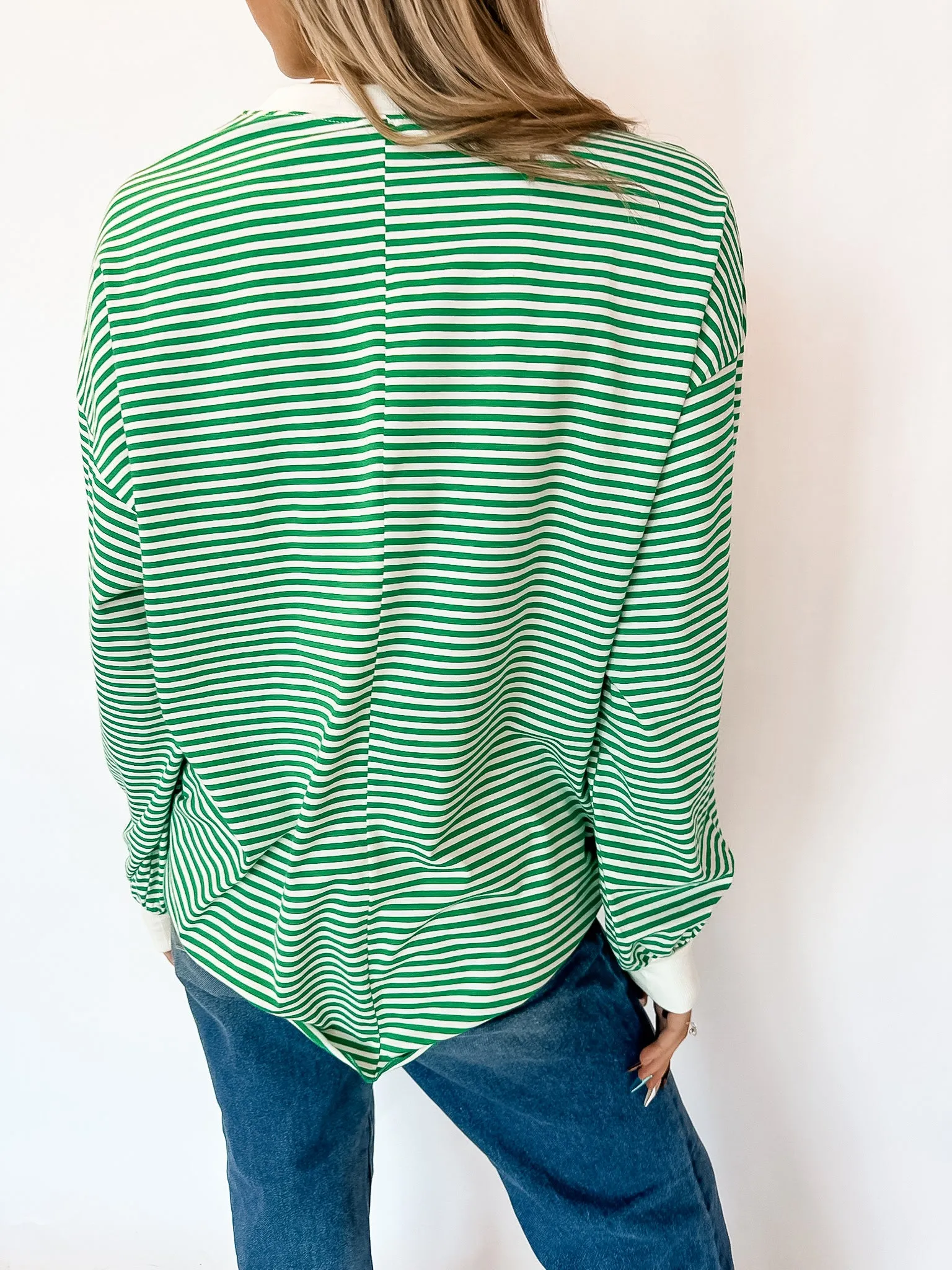 Lucky Day Striped Crewneck
