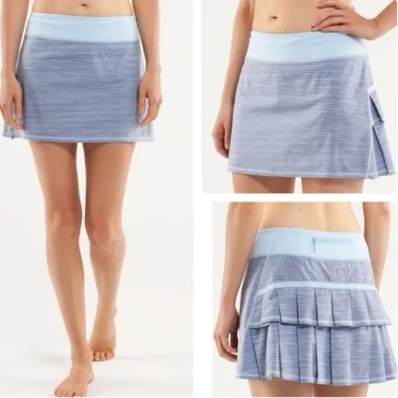 Lululemon Pace Setter Skirt Skort, Caspian Blue, Size 10