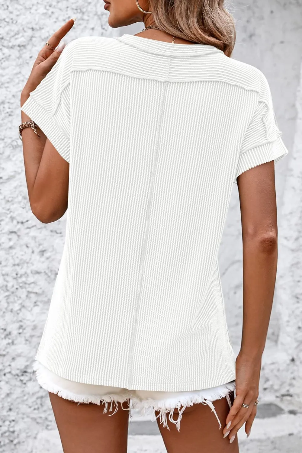 Lyla Striped Round Neck Short Sleeve T-Shirt - Online Exclusive