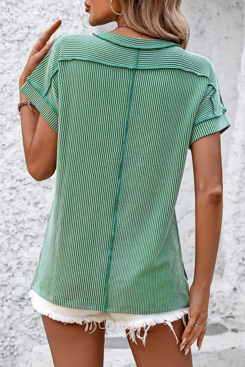 Lyla Striped Round Neck Short Sleeve T-Shirt - Online Exclusive