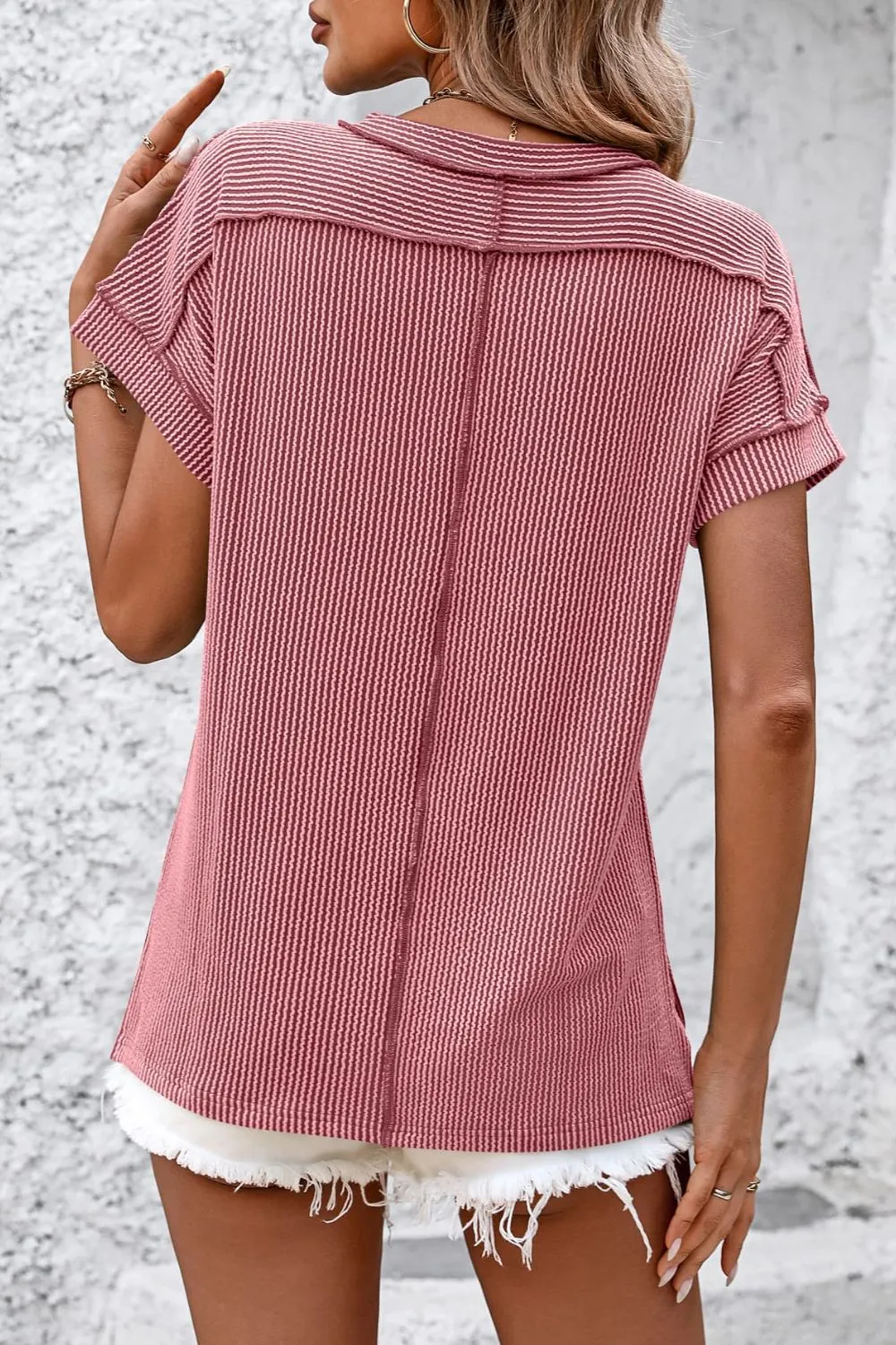 Lyla Striped Round Neck Short Sleeve T-Shirt - Online Exclusive