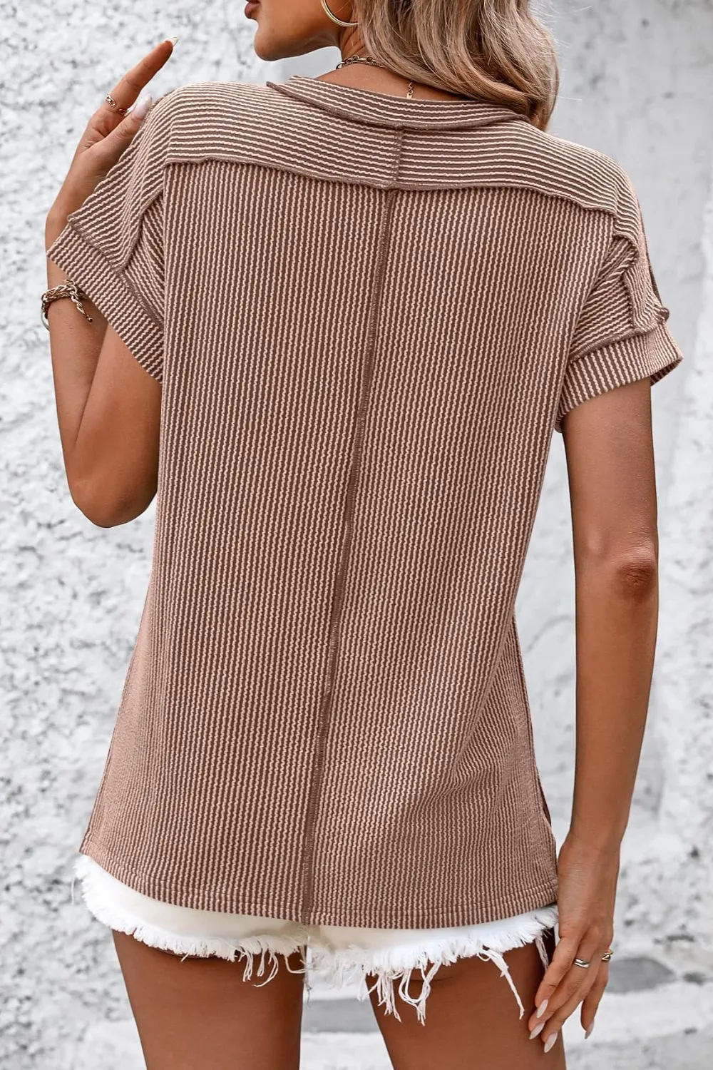 Lyla Striped Round Neck Short Sleeve T-Shirt - Online Exclusive