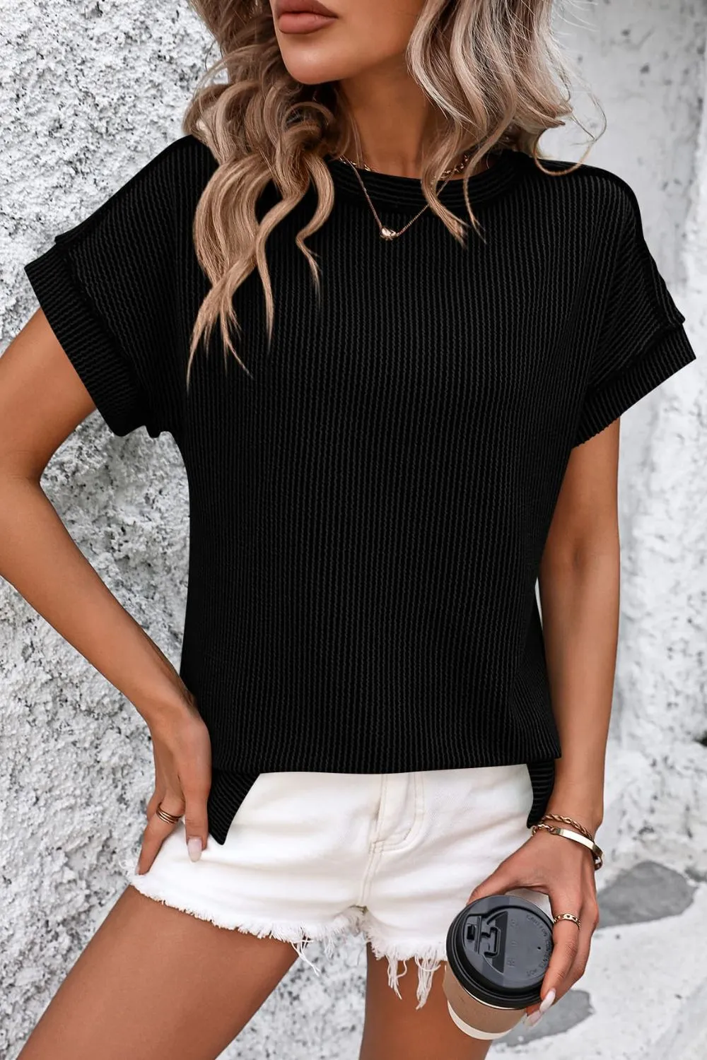 Lyla Striped Round Neck Short Sleeve T-Shirt - Online Exclusive