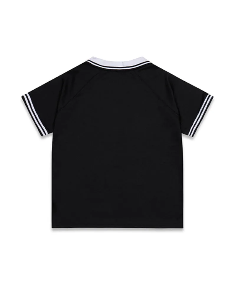 MACKY Golf: V-Neck Line T-Shirt - Black