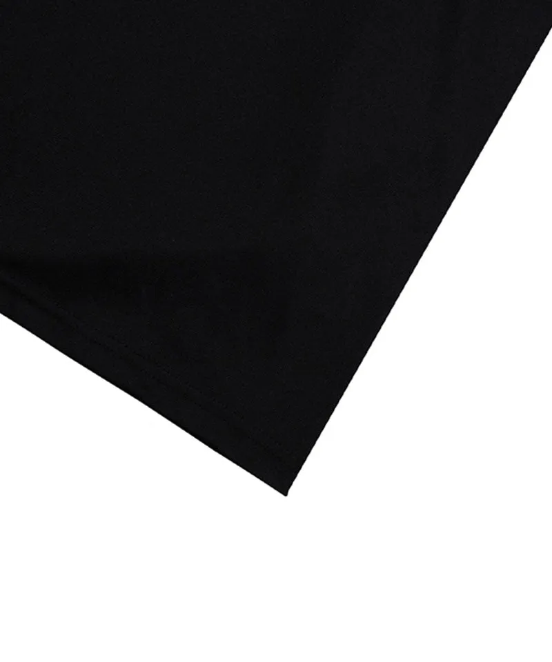 MACKY Golf: V-Neck Line T-Shirt - Black