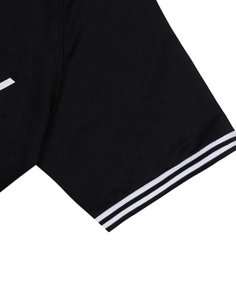 MACKY Golf: V-Neck Line T-Shirt - Black
