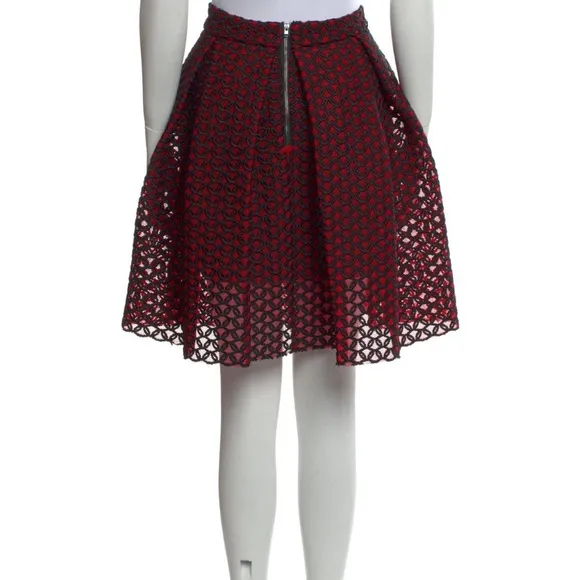 Maje printed knee length skirt.