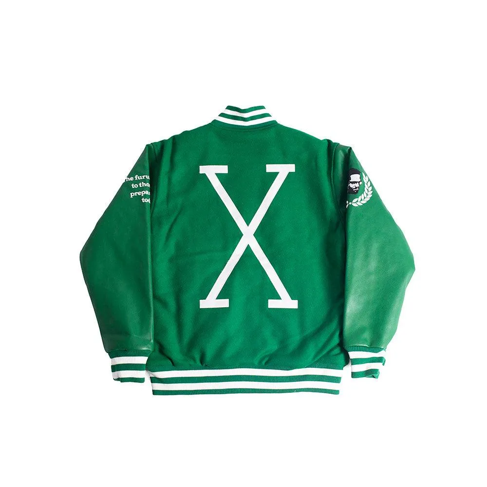 Malcolm X Varsity Jacket In Green