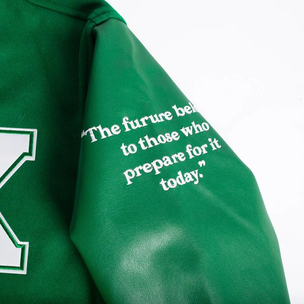 Malcolm X Varsity Jacket In Green