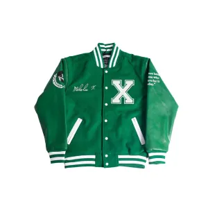 Malcolm X Varsity Jacket In Green
