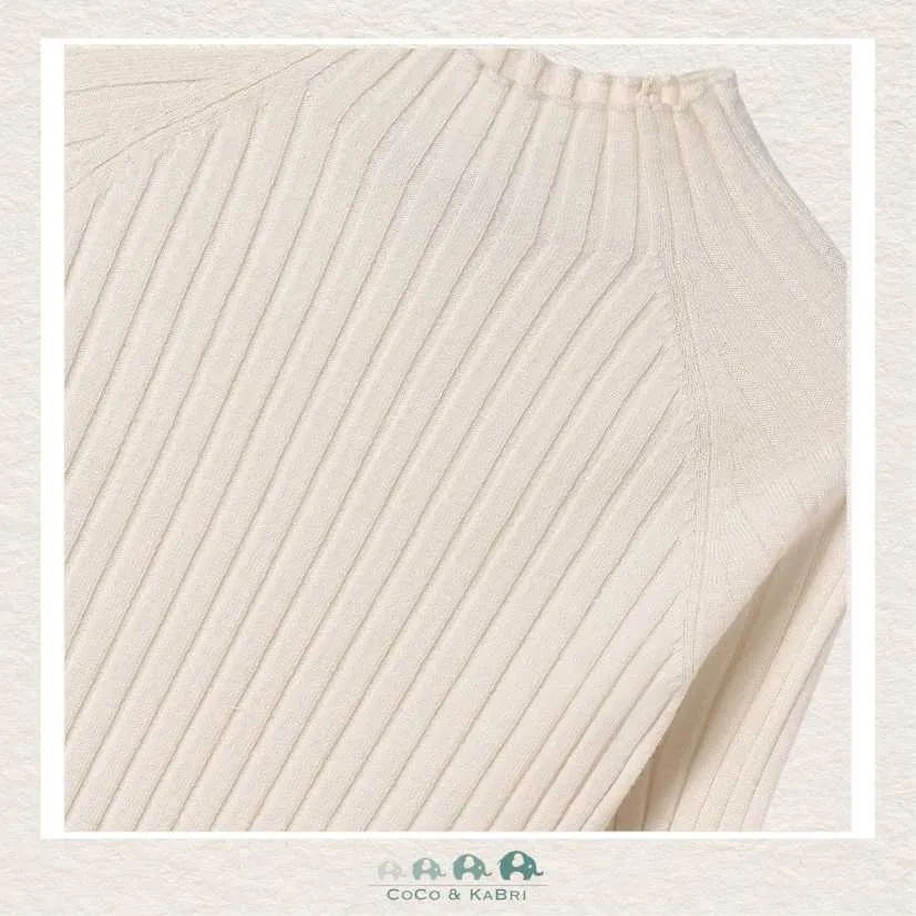 Mayoral Girls' Knit Mockneck Shirt - Milk