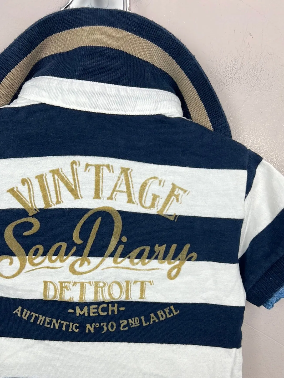Mayoral Navy stripe Polo 6m