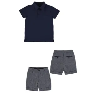 Mayoral - Polo Top & Short Set - Navy