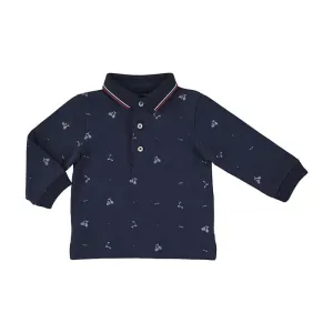 Mayoral - Printed Polo Top - Navy