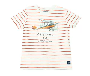 Mayoral- Striped Airplane Tee