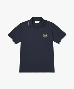 MCC Air Dry V-Neck Polo Shirt -  Dark Navy