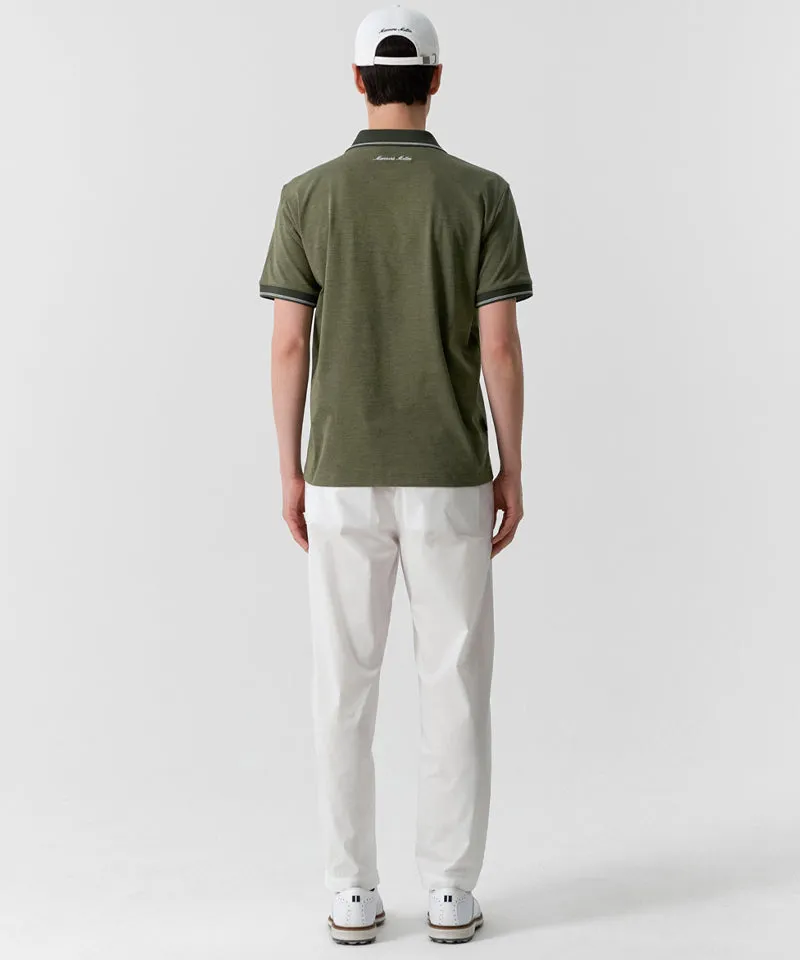 MCC Air Dry V-Neck Polo Shirt - Khaki