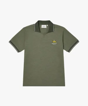 MCC Air Dry V-Neck Polo Shirt - Khaki