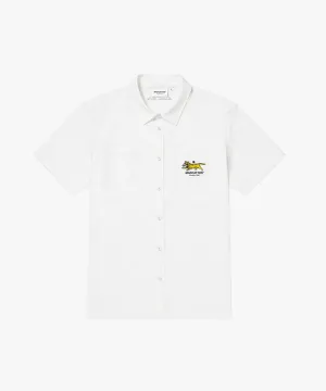 MCC Air Through Full Open Polo Shirt - White
