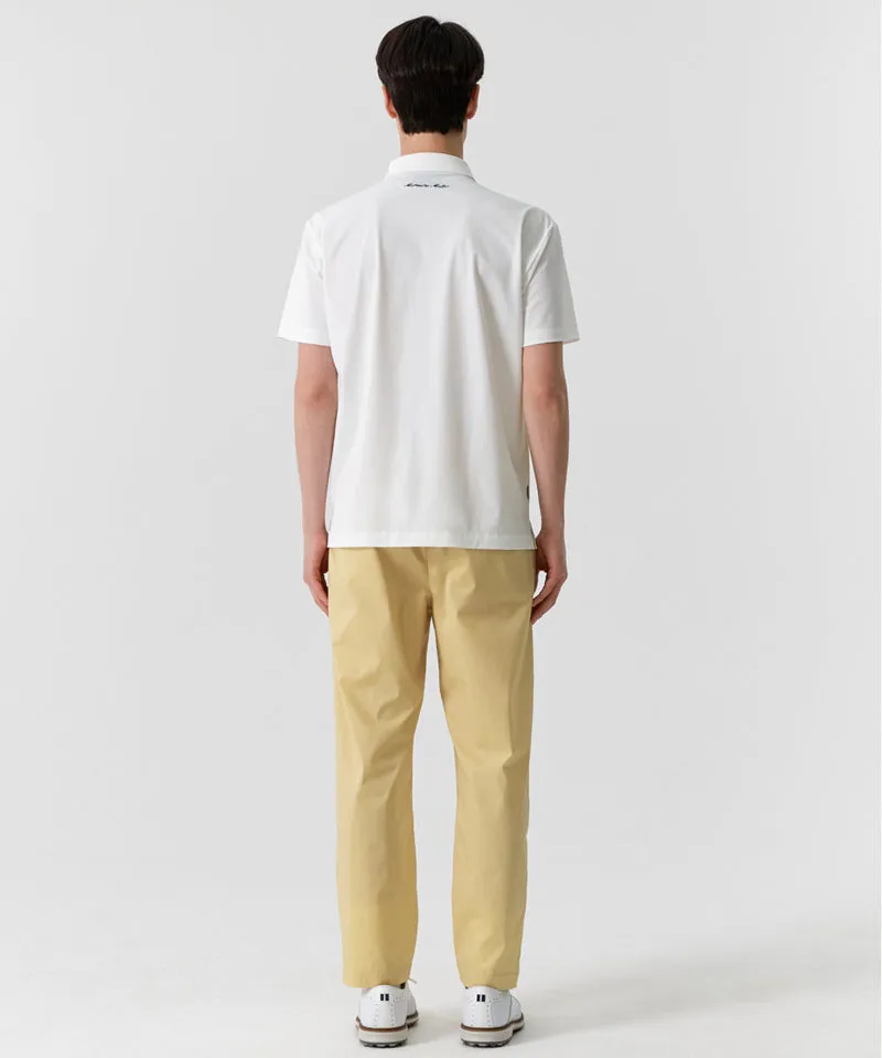 MCC Air Through Full Open Polo Shirt - White