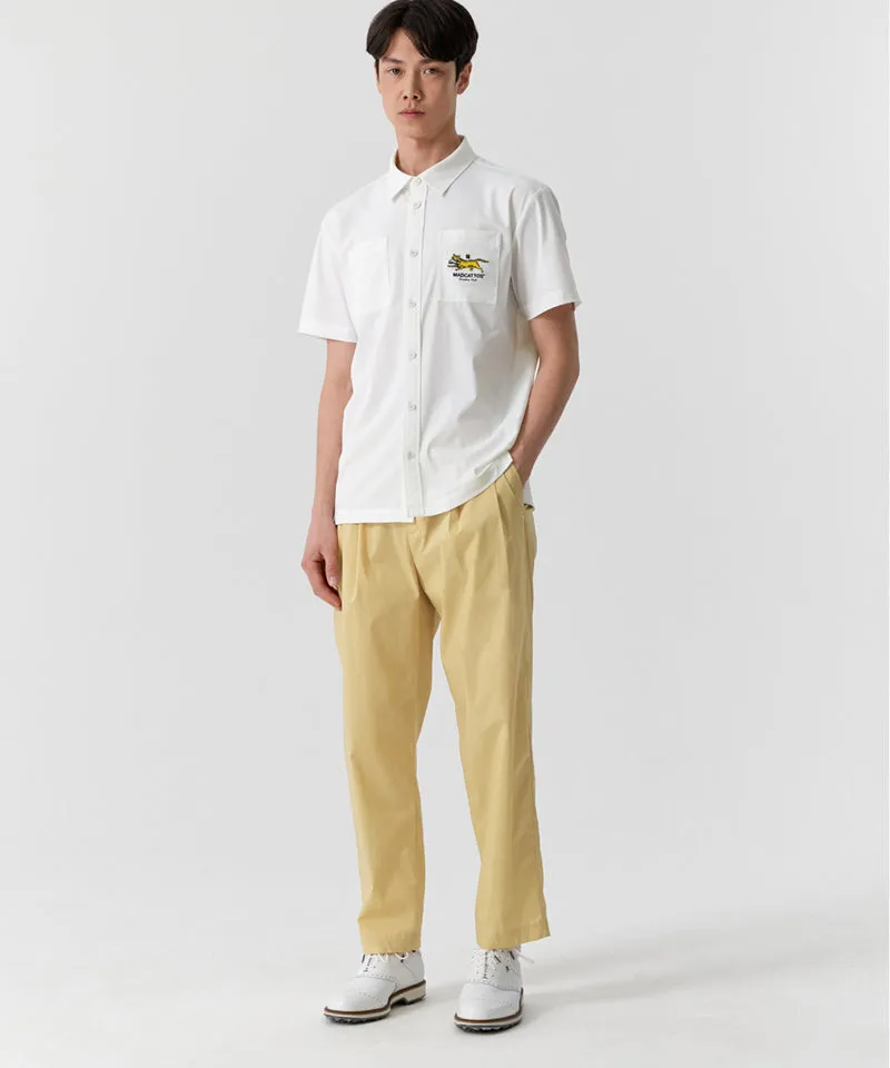 MCC Air Through Full Open Polo Shirt - White