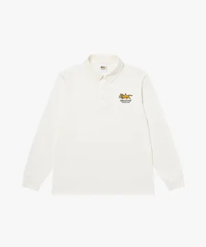 MCC Men's Stretch Cotton L/S Polo Shirt - Off White