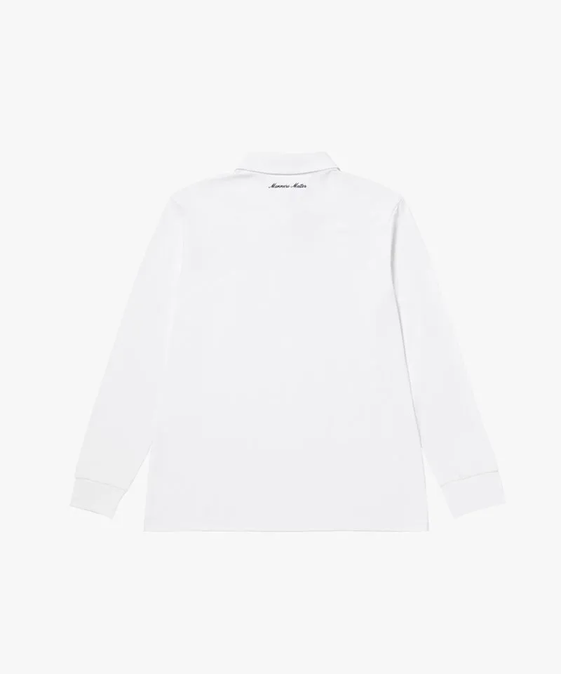 MCC Men's Stretch L/S Polo Shirt - Ivory