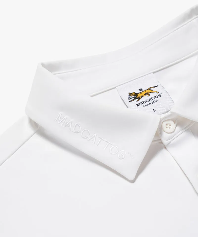 MCC Men's Stretch L/S Polo Shirt - Ivory