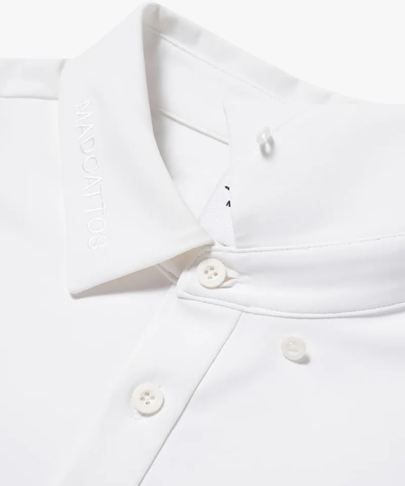 MCC Men's Stretch L/S Polo Shirt - Ivory