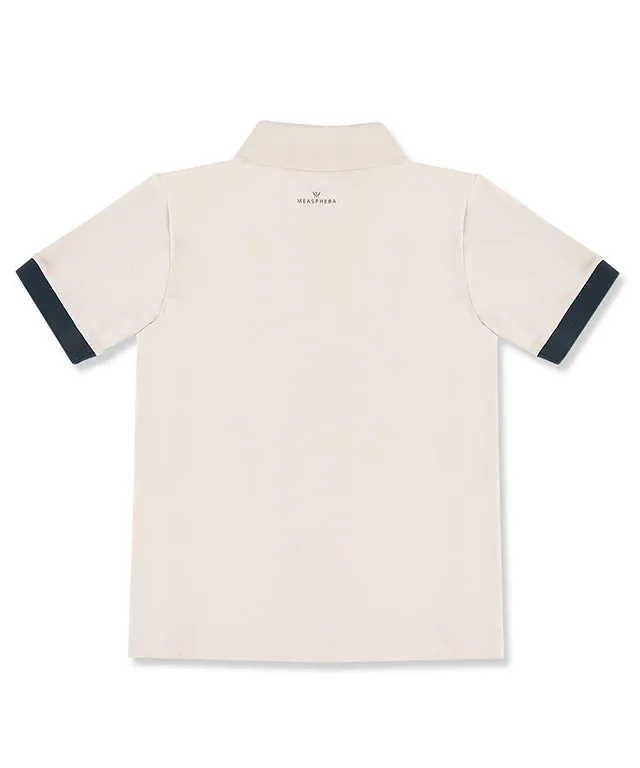 MEASPHERA MEN REGULAR-FIT OPEN COLLAR POLO SHIRT