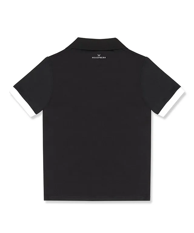 MEASPHERA MEN REGULAR-FIT OPEN COLLAR POLO SHIRT
