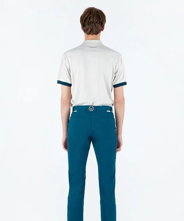 MEASPHERA MEN REGULAR-FIT OPEN COLLAR POLO SHIRT