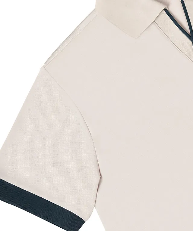 MEASPHERA MEN REGULAR-FIT OPEN COLLAR POLO SHIRT