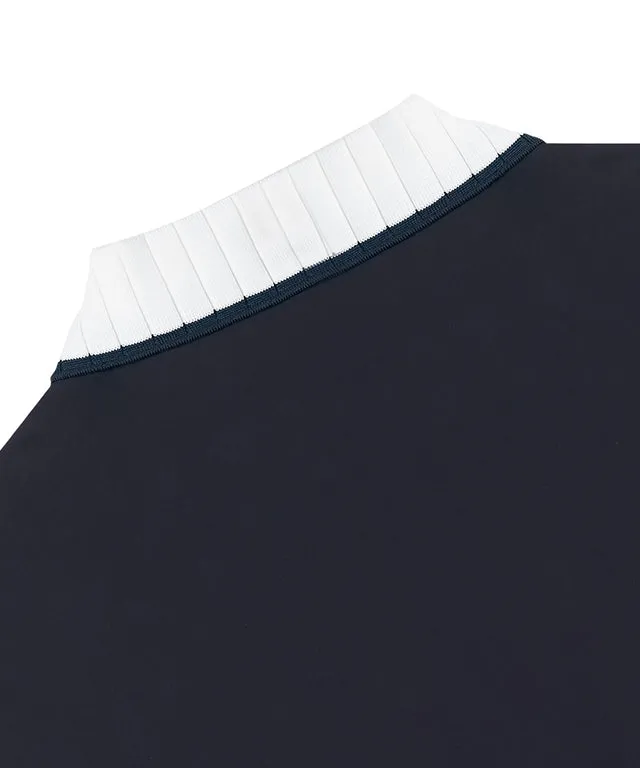 MEASPHERA MEN REGULAR-FIT ZIPPED POLO