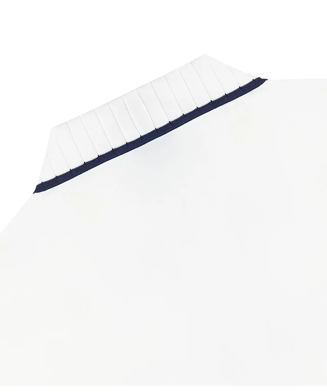 MEASPHERA MEN REGULAR-FIT ZIPPED POLO