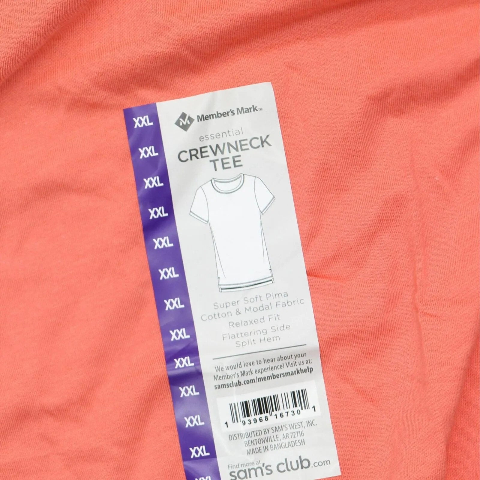 Members Mark Womens Essential Short Sleeve Crewneck Tee DLT4785S