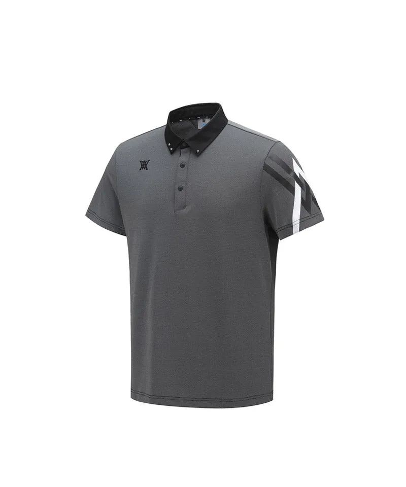 Men Ice Dots Short T-Shirt - Black