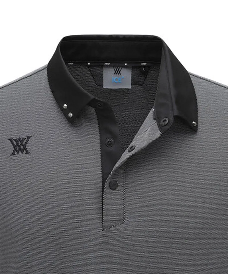 Men Ice Dots Short T-Shirt - Black