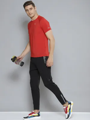 Men Red Anti Odour Gym T-shirt