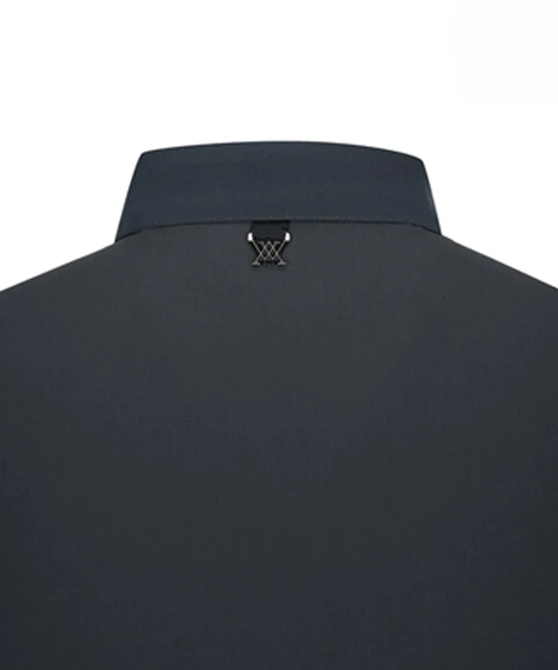 Men's Collared Logo Embo L/TS - D/Gray